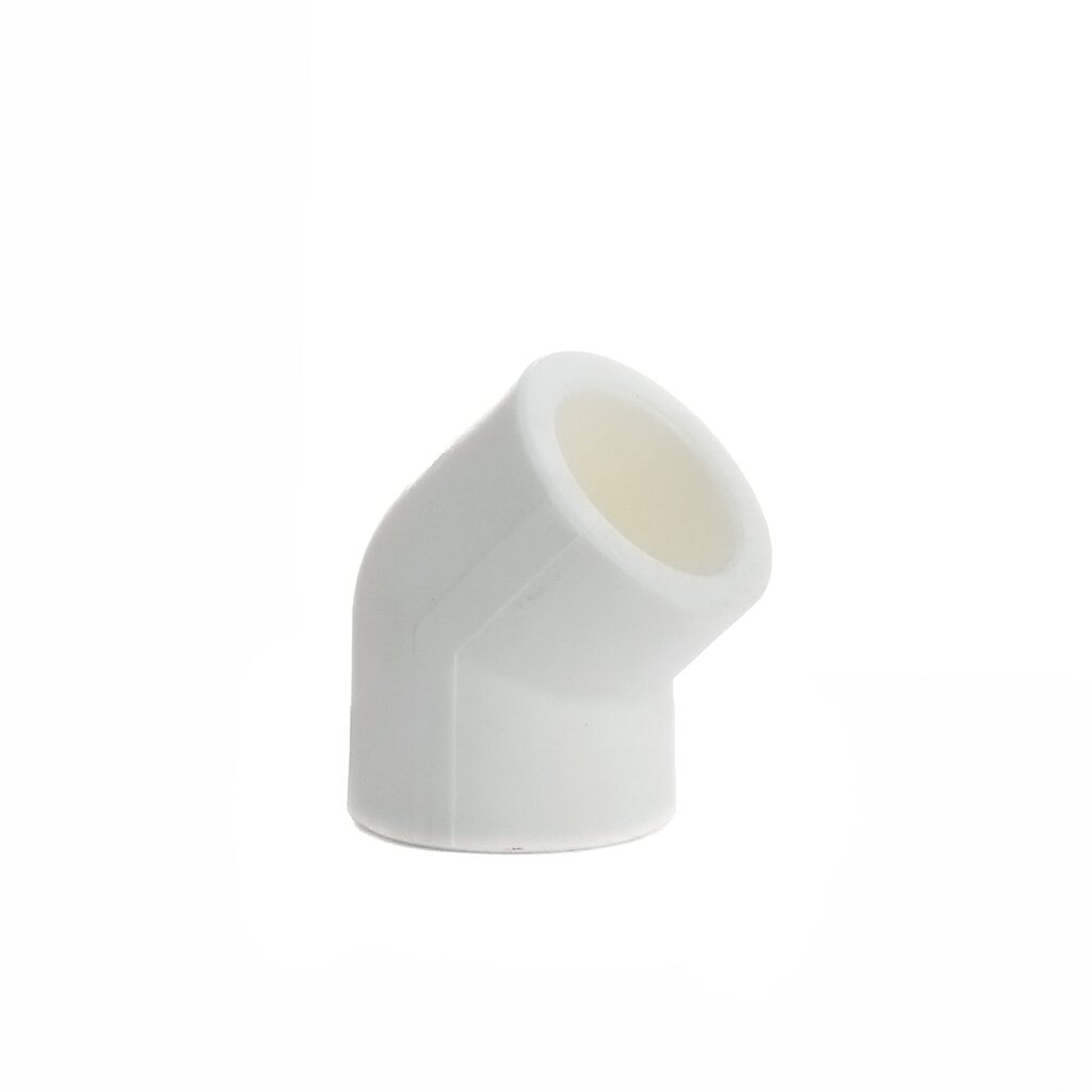 Уголок полипропилен, d25 мм, 45 °, внутренняя/внутренняя, белый, Kalde опора для трубы полипропилен d25 мм белая kalde