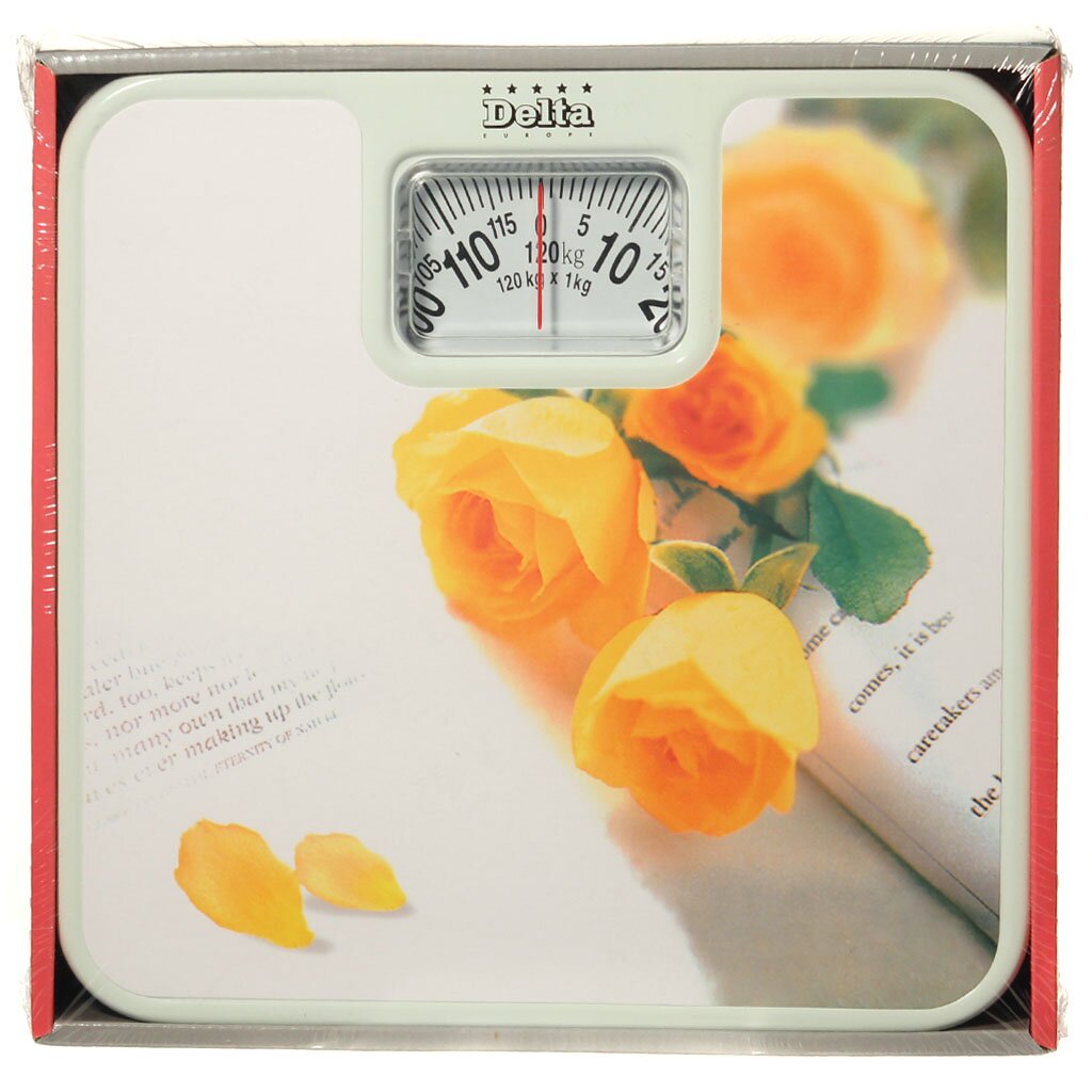 Весы напольные DELTA D9011-H12 до 120 кг "Желтые розы"