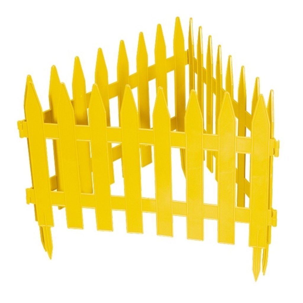 Забор декоративный "Рейка", 28х300 см, желтый, Россия, Palisad, 65000