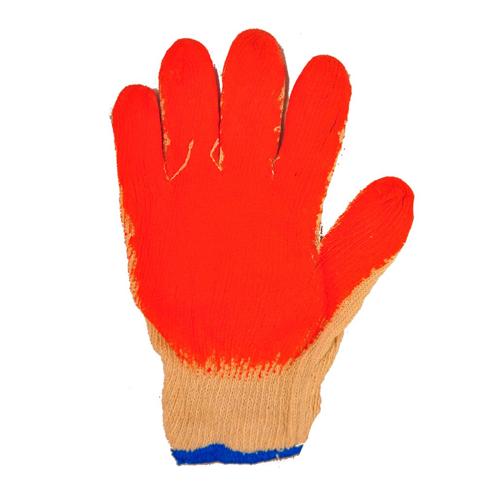 Перчатки х/б, латексный облив перчатки кислотощелочестойкие латексный облив 10 xl защита до 70 80% тип 1