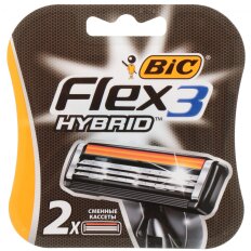 Сменные кассеты для бритв Bic, Flex 3 hibrid, для мужчин, 2 шт, 948273