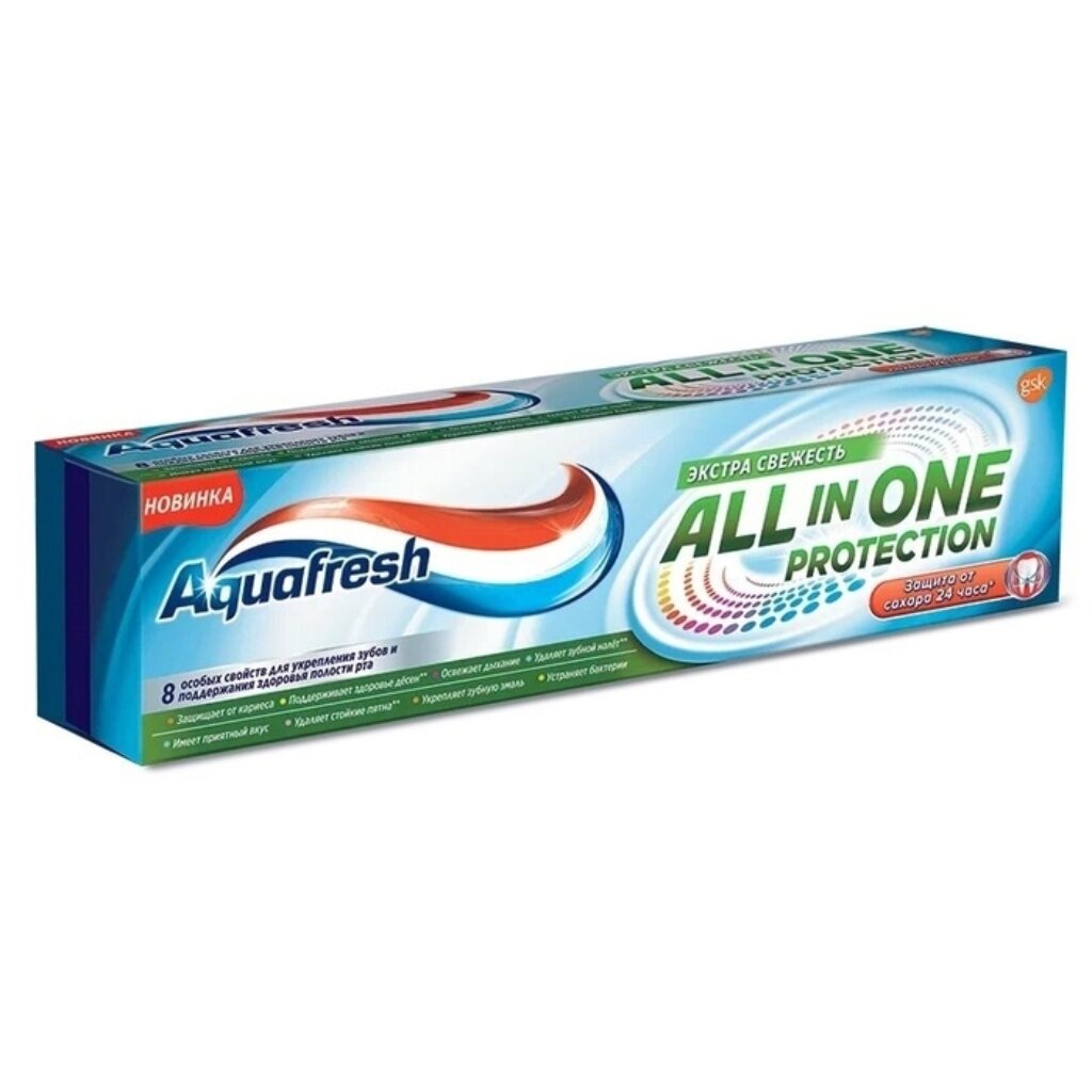 Зубная паста Aquafresh, All-in-One Protection Extra Fresh, 75 мл