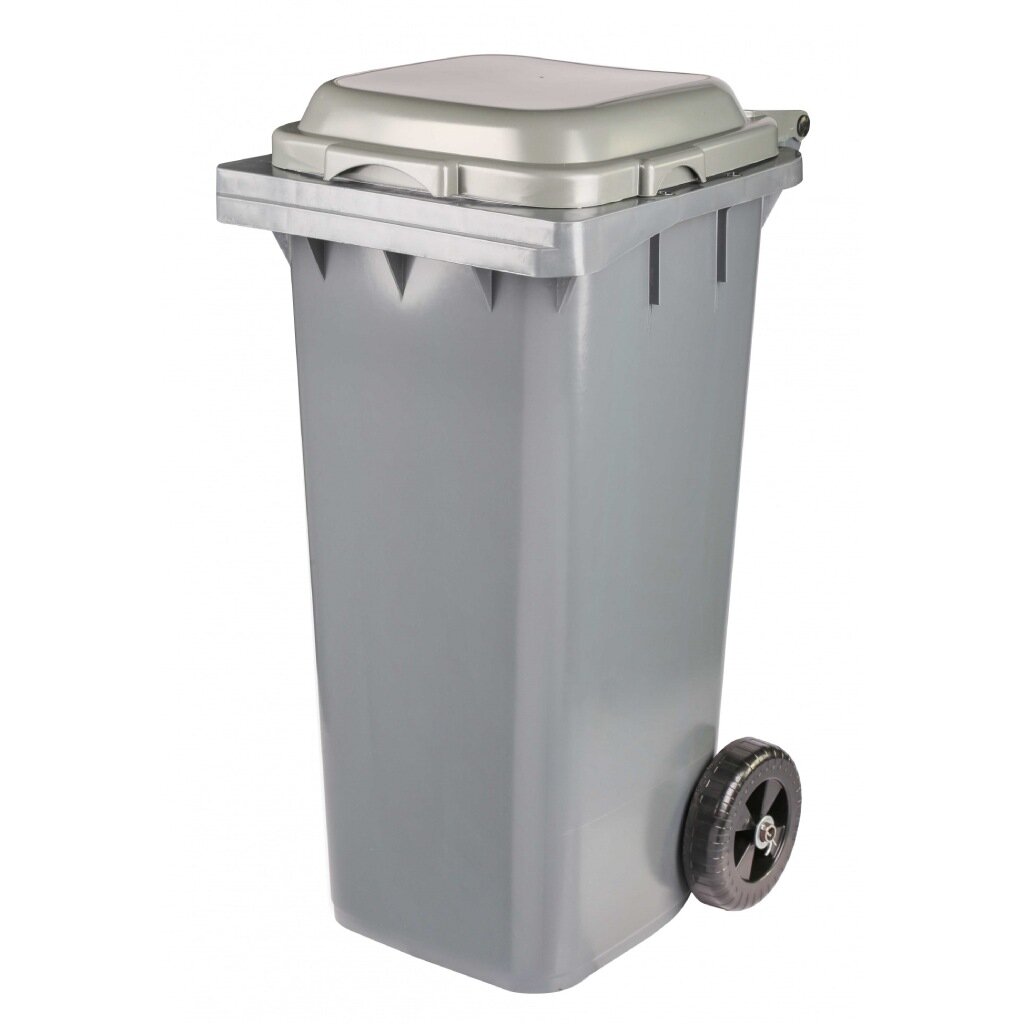 Бак для мусора пластик, 120 л, с крышкой, с колесами, 49х58х97 см, Альтернатива, М7744