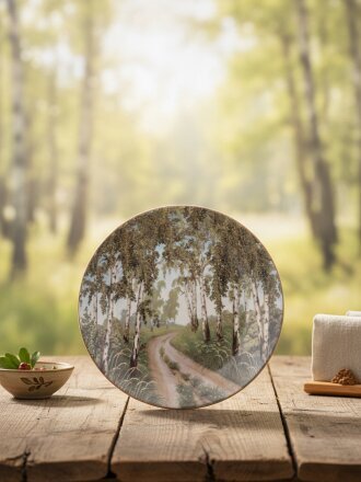 Тарелка закусочная, фарфор, 20.5 см, круглая, Березки, Lefard, 85-2013, белая