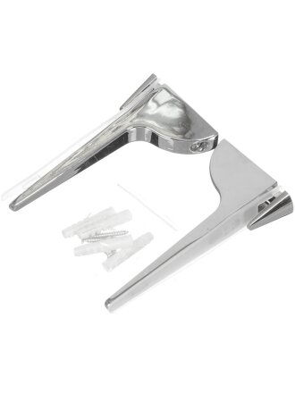 Комплект креплений для полки, 2 шт, хром, Trodos, ZY-156, 304078