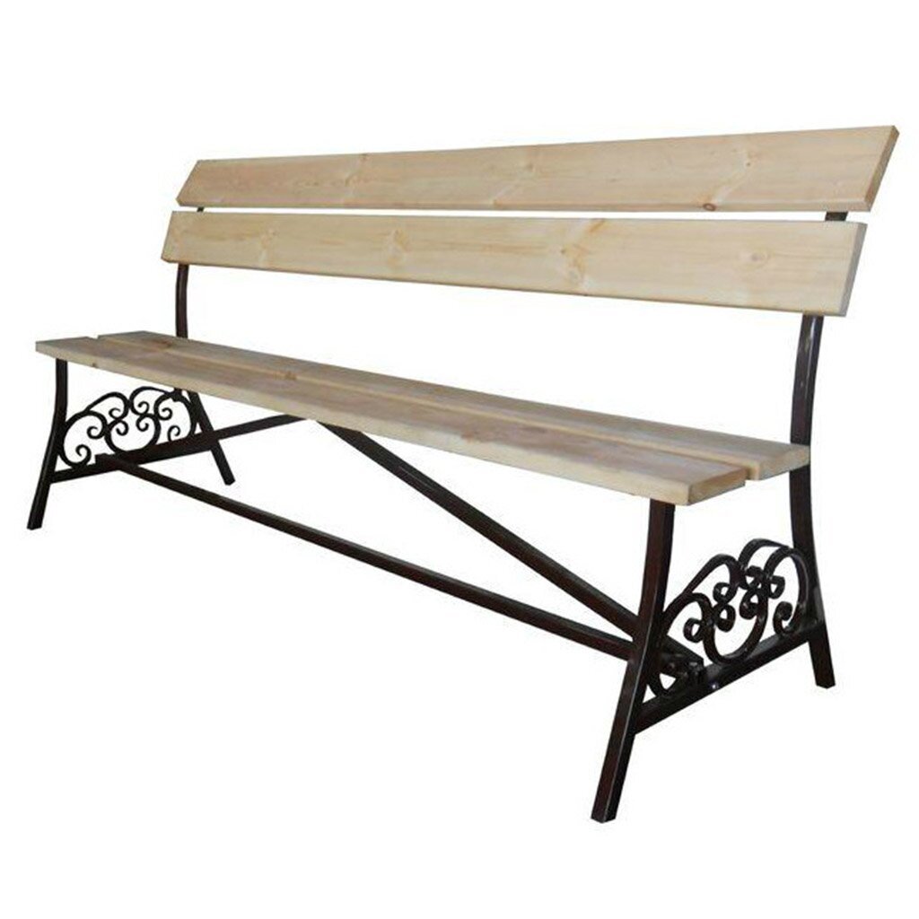 Лавка (Флора) 1м садовая разборная 1000*480*900мм б/покрытия