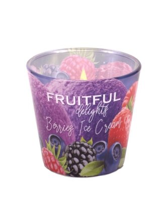 Свеча ароматизированная, 8х7.5 см, в стакане, в ассортименте, Bartek Candles, Фруктовый