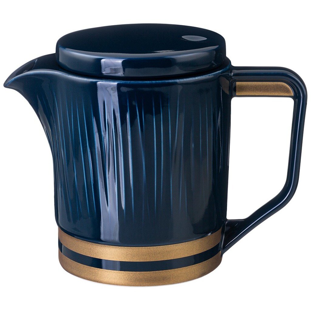 Чайник заварочный фарфор, 1 л, с ситечком, Lefard, Herbal, 42-458, синий чайник керамический заварочный с металлическим ситом парк 900 мл