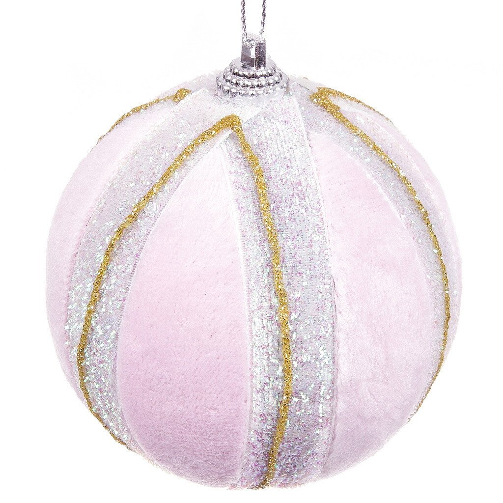 Елочный шар розовый, 8 см, SYPMQB-1021431 мяч светящийся для собак средний tpr 5 5 см розовый