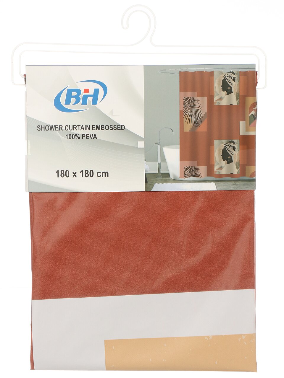 Штора для ванн 180х180 см, PEVA, Африка, Y4-11148