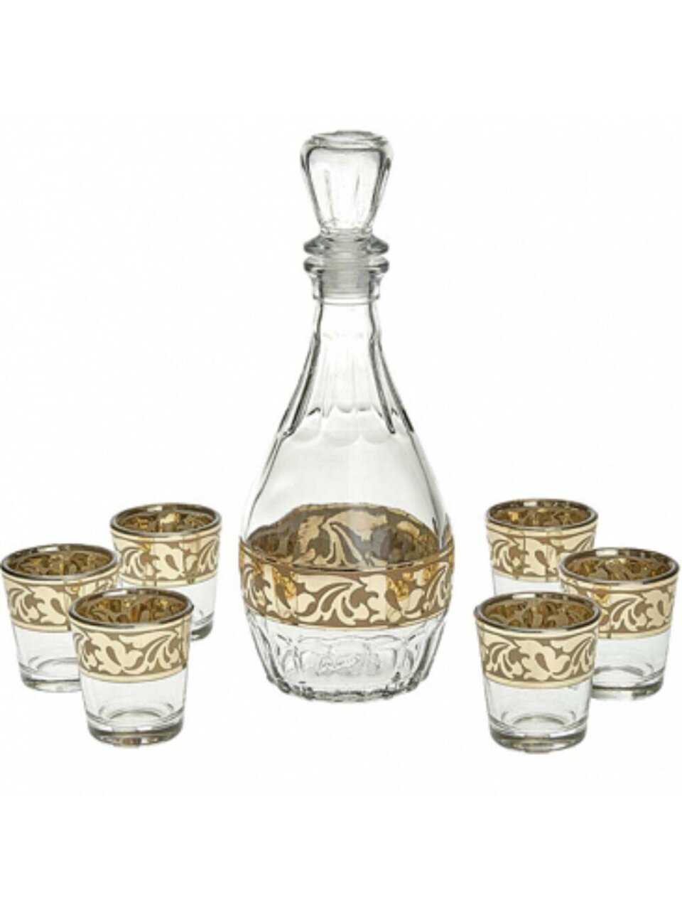 Набор для спиртного 7 предметов, стекло, графин, стопка 6 шт 50 мл, подарочная упаковка, Декостек, Твист, 1231-ГНМ