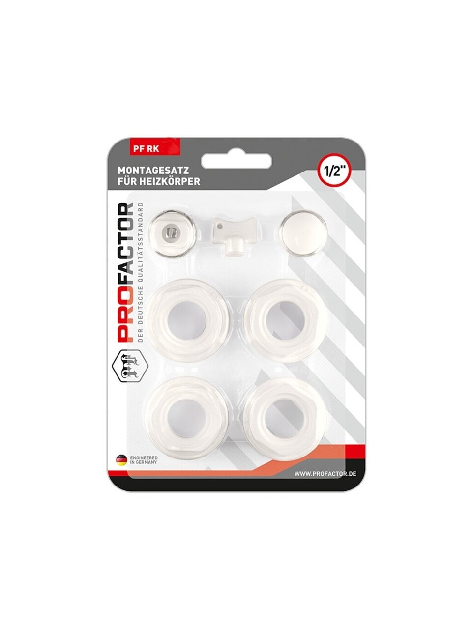 Комплект монтажный для радиатора, 1/2&amp;quot;, 7 предметов, без кронштейна, ProFactor, PF RK 552