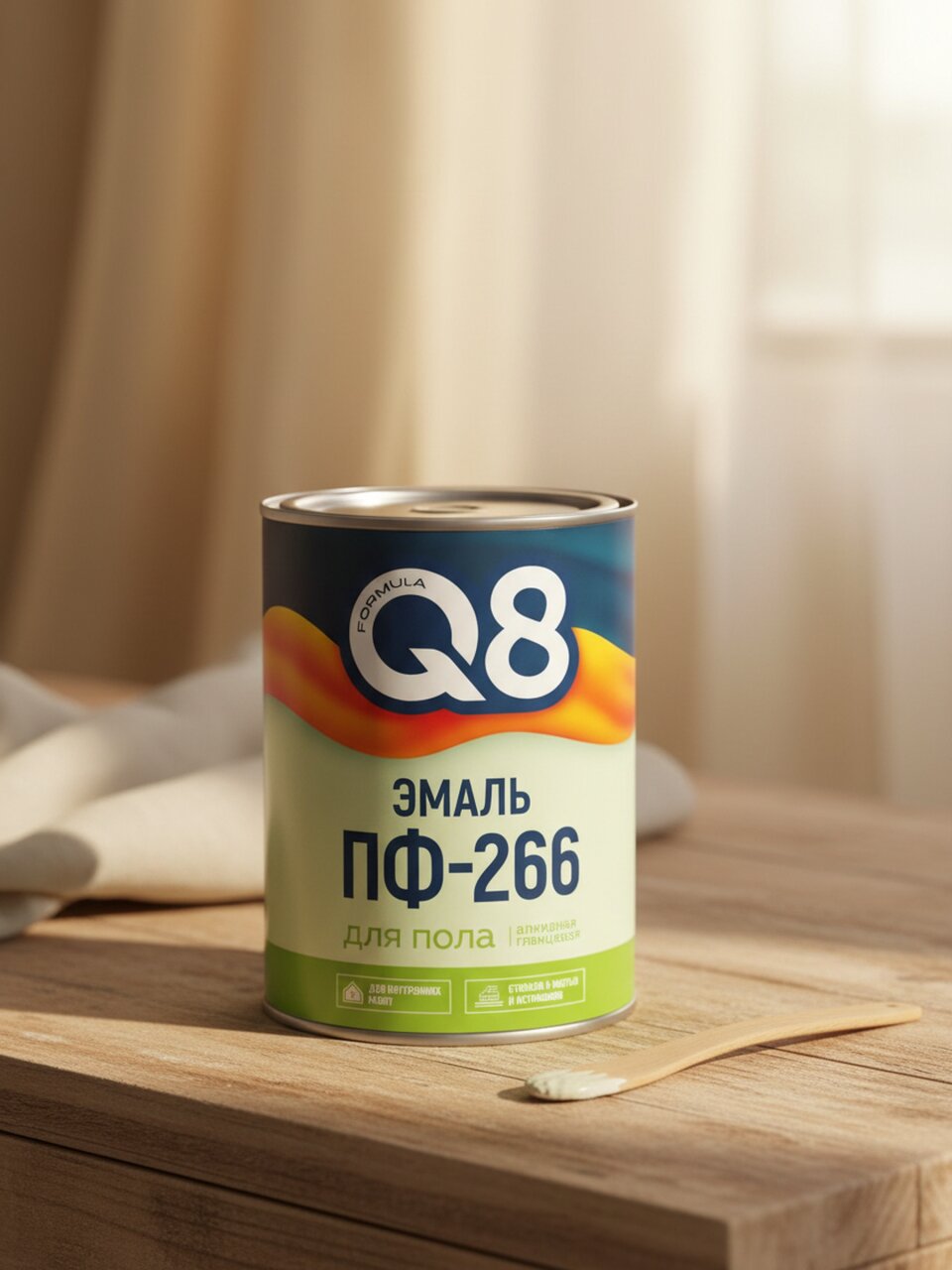 Эмаль Formula Q8, ПФ-115, алкидная, глянцевая, кремовый, 2.6 кг