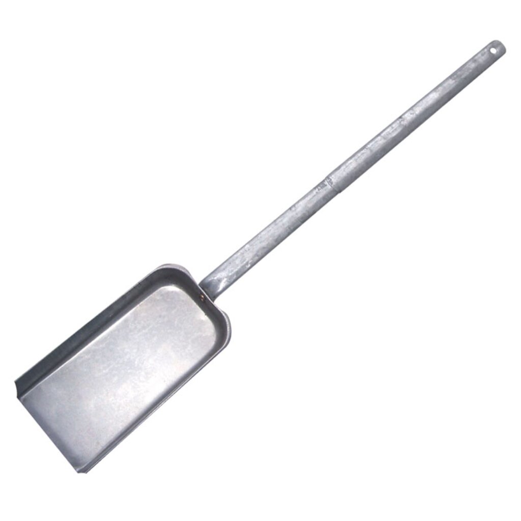 Совок для золы, металл, металлическая ручка, оцинкованный, УралИнвест, 117916 совок для мусора металл короткий металлическая ручка