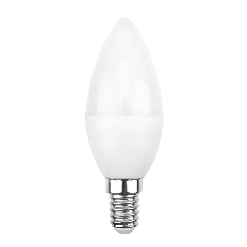 Лампа светодиодная E14, 9.5 Вт, 75 Вт, свеча, 4000 К, свет нейтральный белый, Rexant, CN лампа светодиодная e27 7 вт 70 вт 230 в шар 4000 к свет белый saffit sbg4507 g45 55037