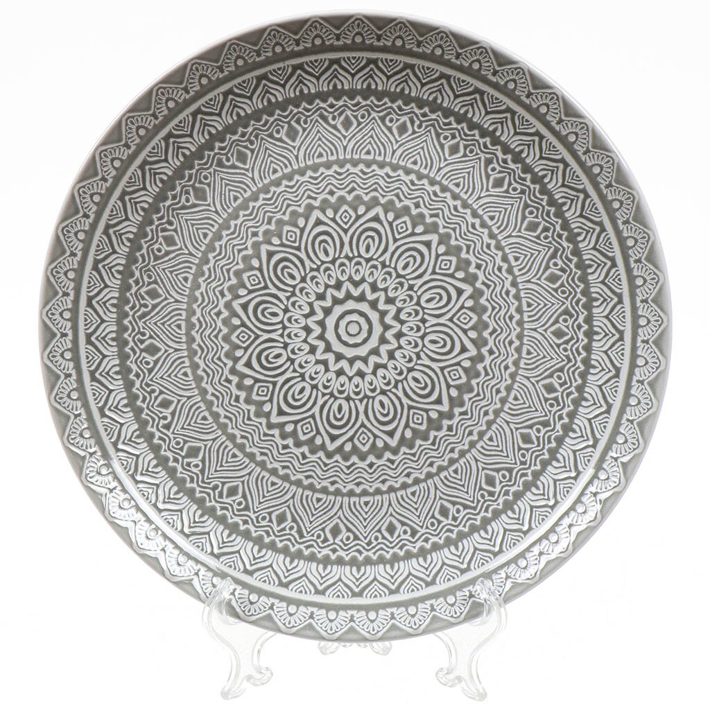 Тарелка обеденная, керамика, 27 см, круглая, Таяна, Daniks тарелка обеденная керамика 24 см круглая крафт daniks y4 7600 черная
