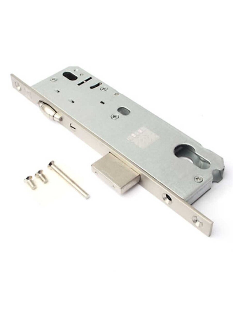 Замок врезной Apecs, 7000-40-R-NI, 16653, без ручки, цилиндровый, роликовый фиксатор, никель