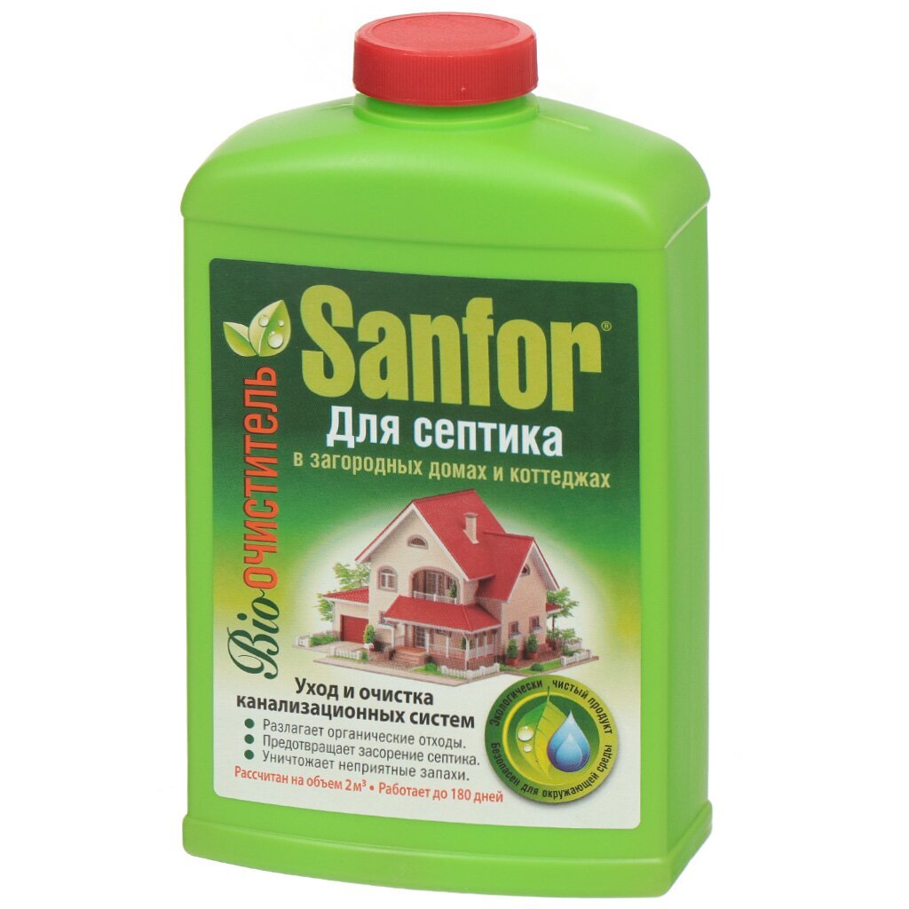 Биоочиститель для биотуалетов и септиков, Sanfor, 798 мл, 14495