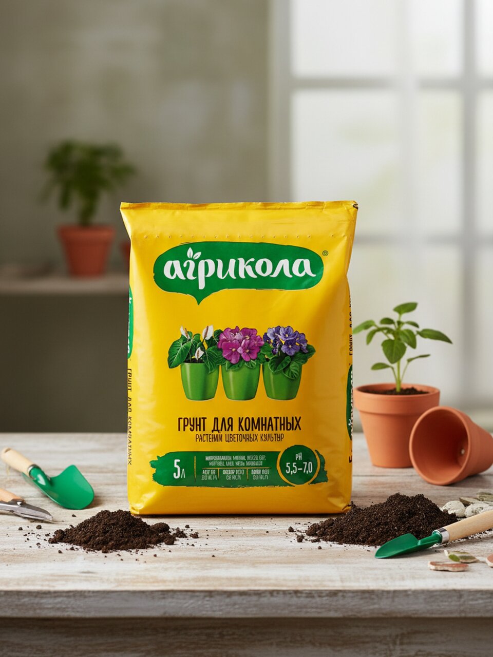 Грунт для комнатных растений, 5 л, Агрикола