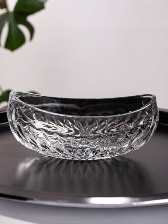 Салатник стекло, овальный, 20 см, подарочная упаковка, Vetro, 120783, прозрачная