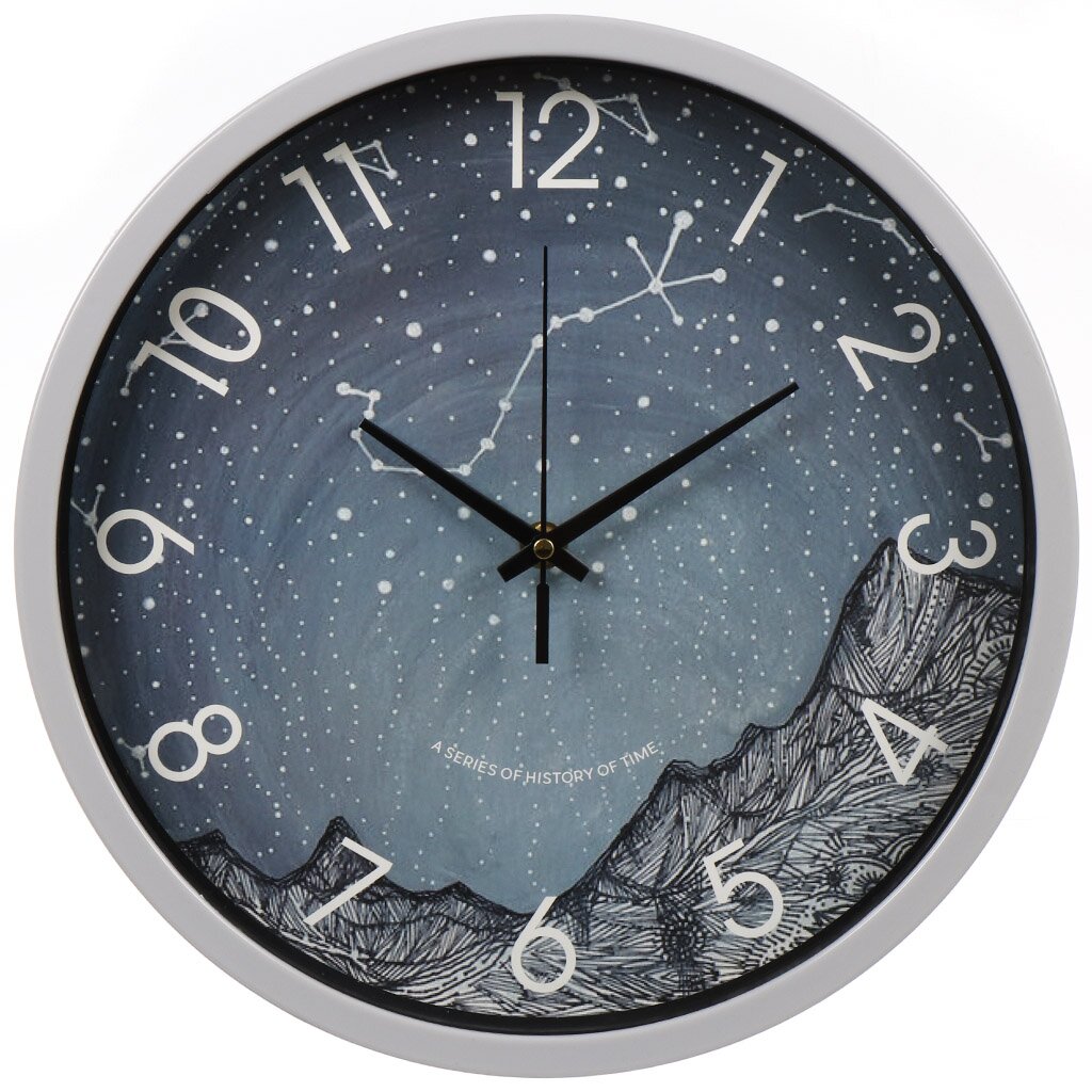 Часы настенные, 30 см, круглые, пластик, стекло, Y6-6074 часы настенные кварцевые 40 см круглые пластик y6 10683