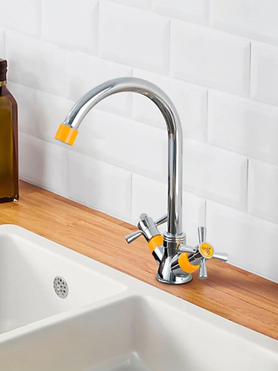 Смеситель для кухни, Frud, с кран-буксой, желтый, R49118-9