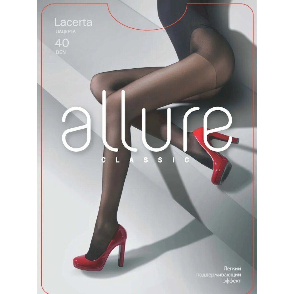 Колготки Allure, Lacerta, 40 DEN, р. 3, nero/черные