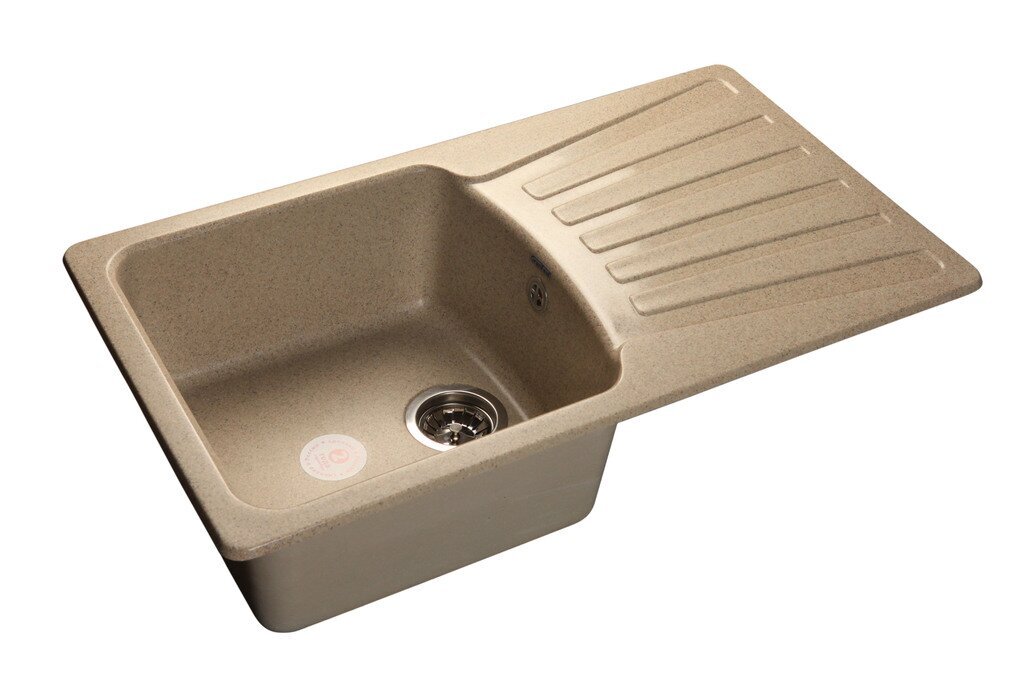 Мойка мрамор STANDART GF-S--850L чаша+крыло 850*495мм песочный, GRANFEST