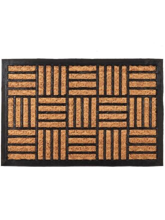 Коврик придверный, 40х60 см, прямоугольный, кокосовое волокно, узор, Фигурный, 93810