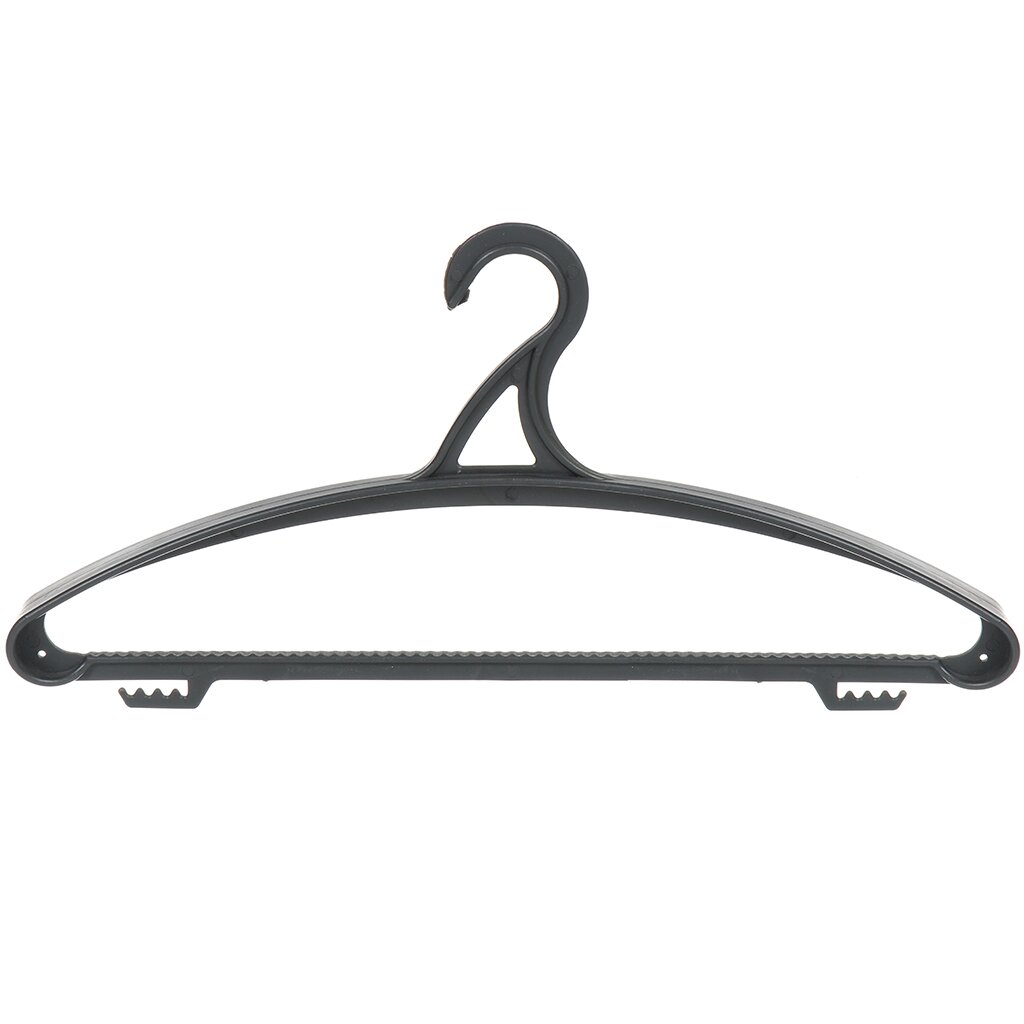 Вешалка-плечики для одежды, пластик, 44-46 р, черная, ПУ-001 вешалка плечики для одежды мультидом