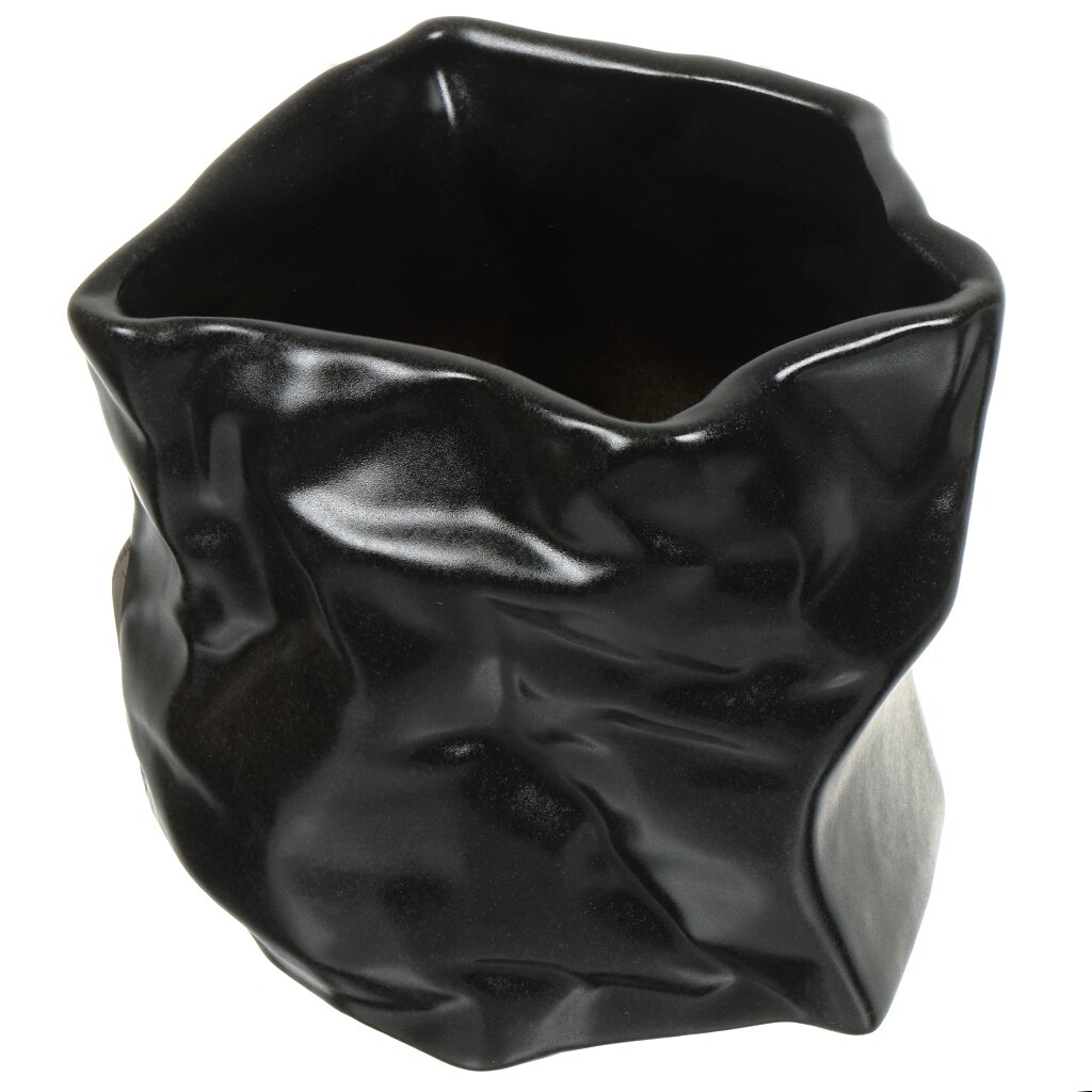 Кашпо керамика, черное, Креатив 1 Сорт, 10 001 269 кашпо керамика 16 8 см венера 3