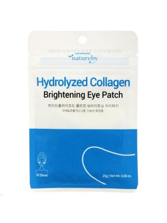Патчи тканевые для лица, Natureby, Осветляющие, с коллагеном, 30 шт