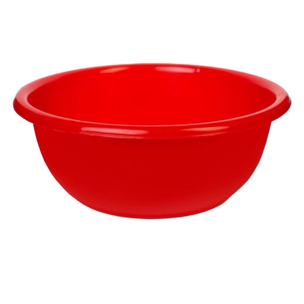 Таз пластик, 9 л, круглый, красный, IS40007/3 елочный шар 6 шт красный 8 см пластик sy19stb 074r