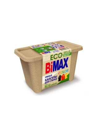 Капсулы для стирки BiMAX, ECO Color, 12 шт