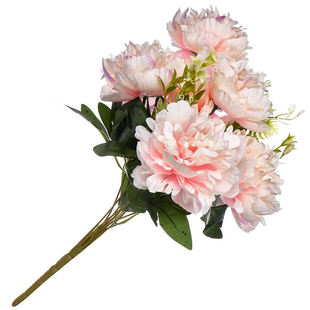 Цветок искусственный Пион, 43 см, розовый, Y4-6952 ок искусственный декоративный пион 61 см фуксия y4 7957