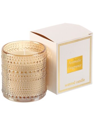 Свеча ароматическая, 7х7 см, в стакане, мед, Колокольчик, Бабл, воск, А030146