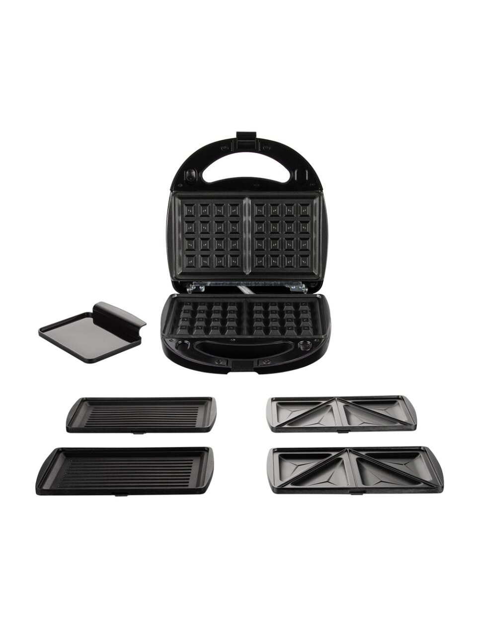 Мультипекарь Редмонд, MB1205, 700 Вт, 3 вида сменных панелей, индикатор работы/нагрева, черный, антипригарное покрытие