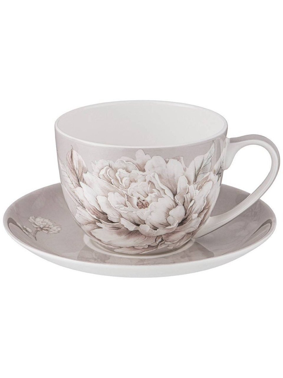 Чайная пара фарфор, 2 предмета, на 1 персону, 330 мл, Lefard, White Flower, 415-2136