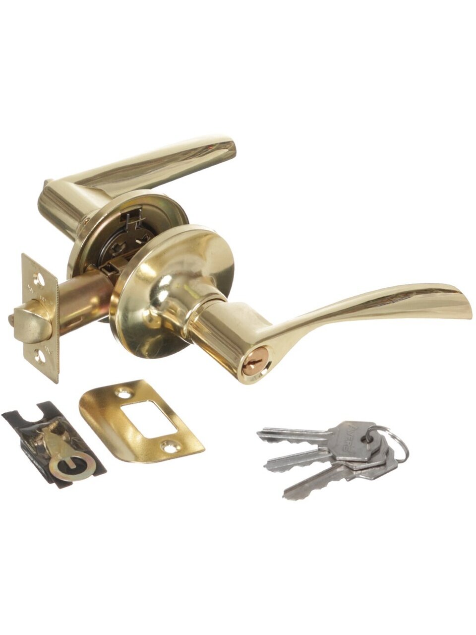 Защелка Avers, 8023-01-G, 20405, ключ/фиксатор, золото, алюминий