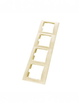 Рамка четырехпостовая, горизонтальная, слоновая кость, TDM Electric, Таймыр, SQ1814-0130