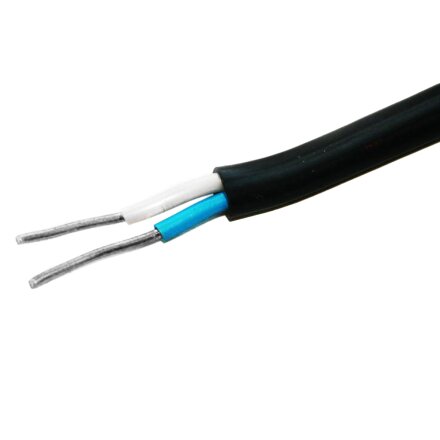 Кабель АВВГп, 2х2.5 мм², 200 м, алюминий, силовой, ГОСТ, черный, ККЗ, 00-00000305