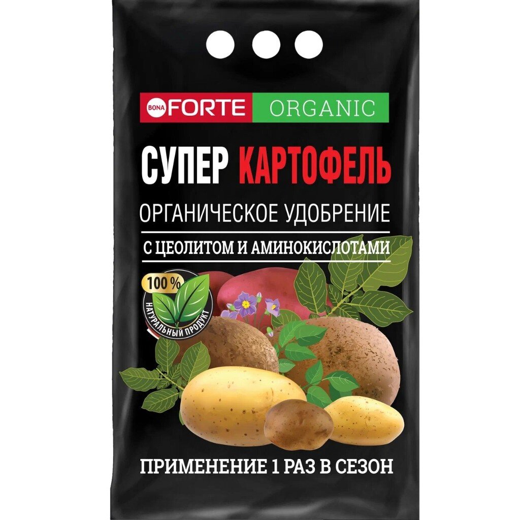 

Удобрение Супер картофель, органическое, 2 кг, Bona Forte