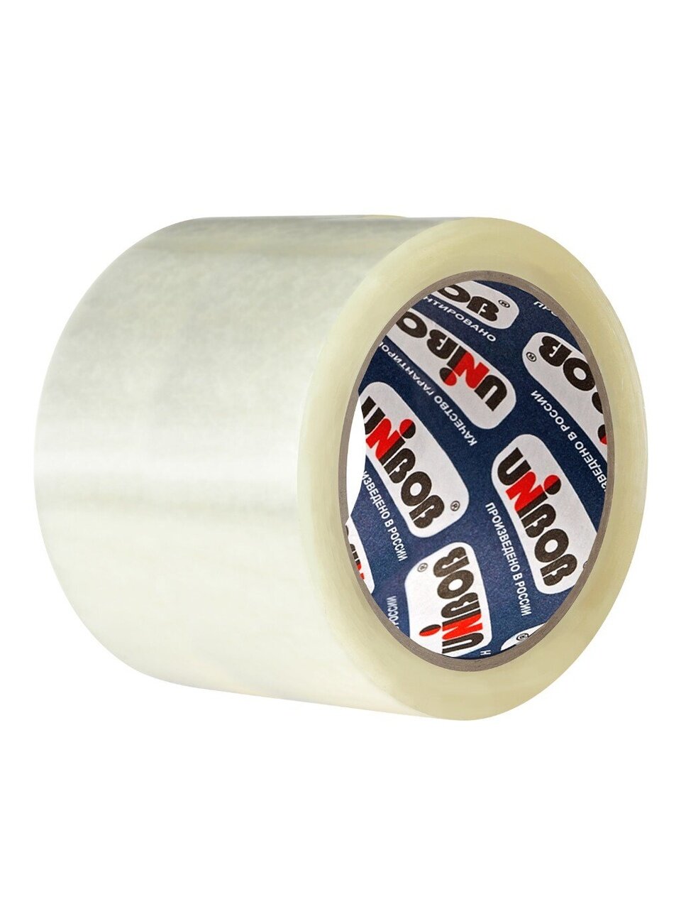 Клейкая лента упаковочная, 72 мм, прозрачная, основа полипропиленовая, 66 м, 45 мкм, Unibob, 600, 74778