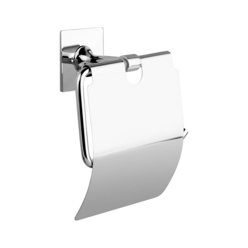 Держатель для туалетной бумаги, с крышкой, металл, хром, Kleber, Expert, KLE-EX015 двойной крючок для ванной kleber