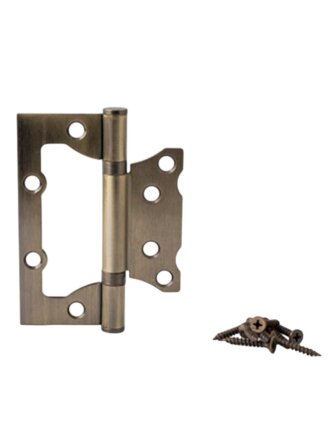 Петля накладная для деревянных дверей, Vanger, 100х75х2 мм, P2-AB, 27730, бронза