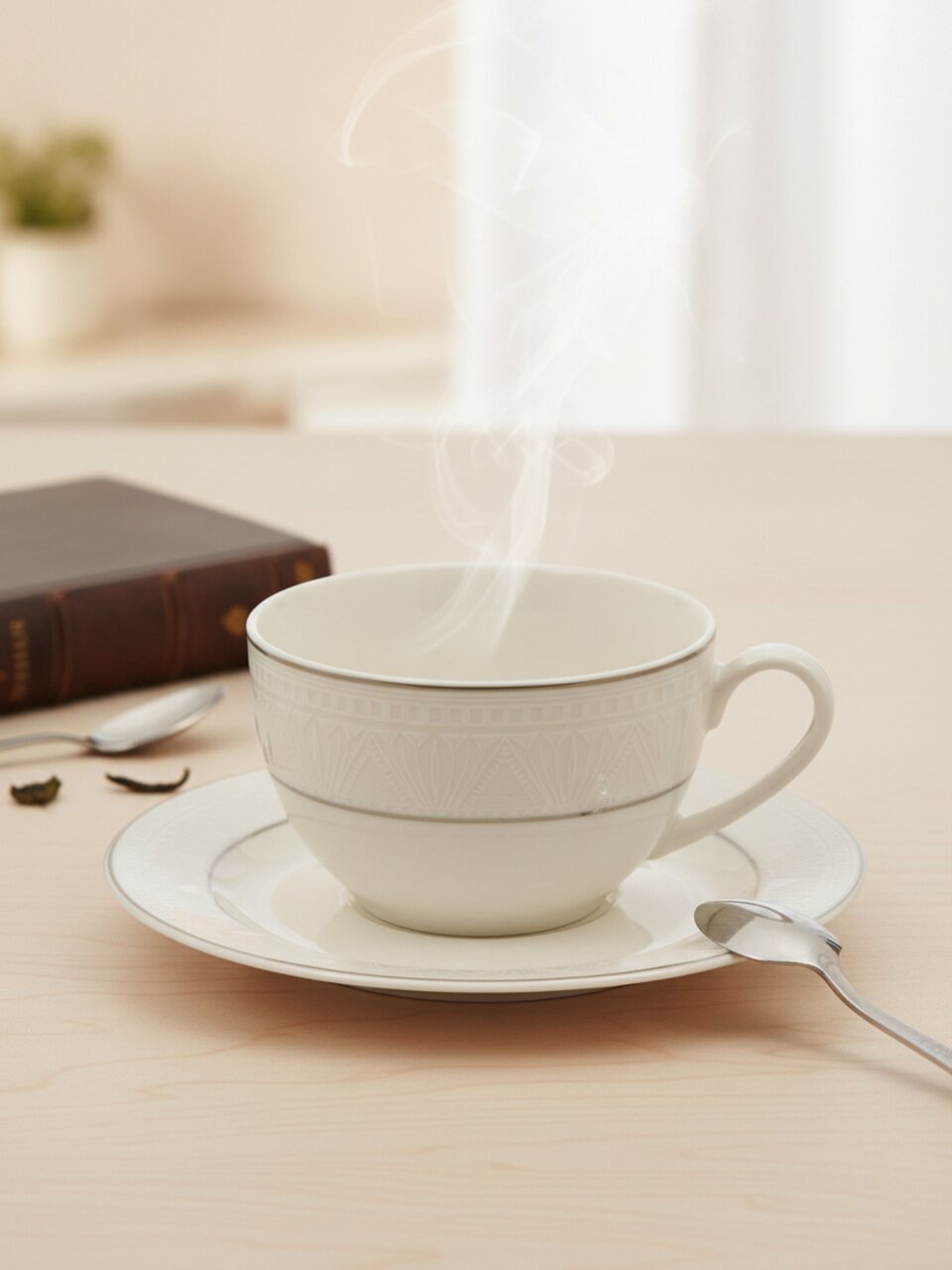 Чайная пара фарфор, 2 предмета, на 1 персону, 220 мл, Fioretta, Gatsby, TDS665, подарочная упаковка