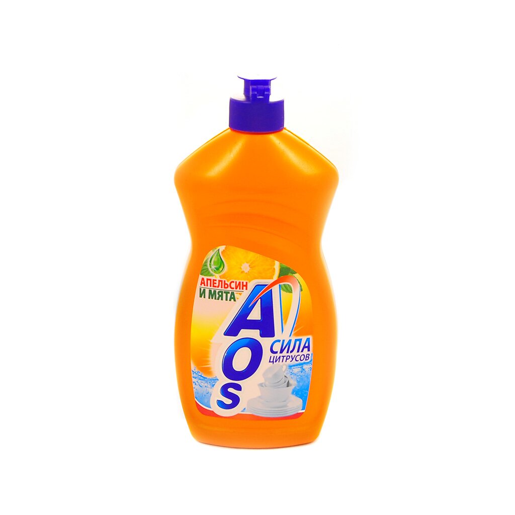Средство для мытья посуды AOS Апельсин и мята, 500 мл