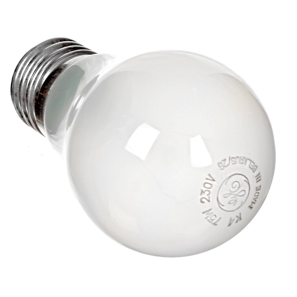 Лампа накаливания General Electric матовая 75A/FR/E27 97210, 75 Вт, E27, матовая