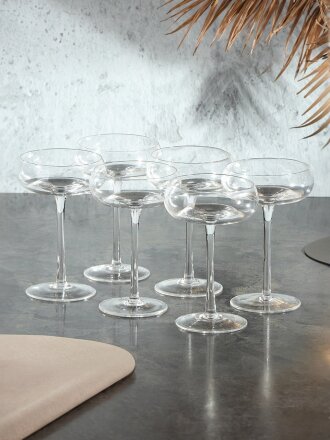 Бокал для шампанского, 250 мл, хрустальное стекло, 6 шт, Volare, креманка, B060747