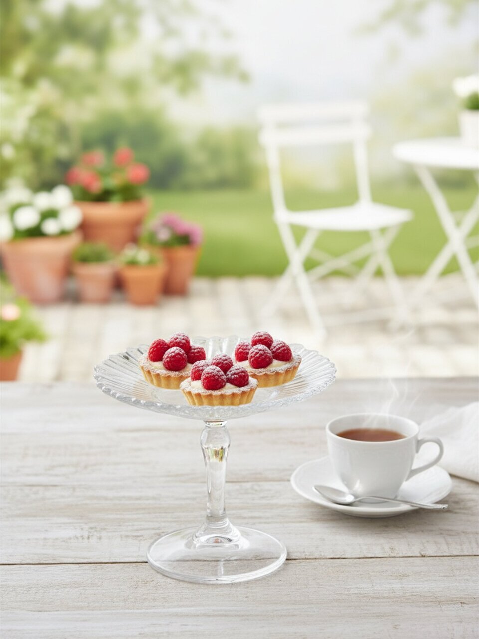 Блюдо стекло, круглое, 12.6х10.2 см, на ножке, Mini Pattiserie, Pasabahce, 96455